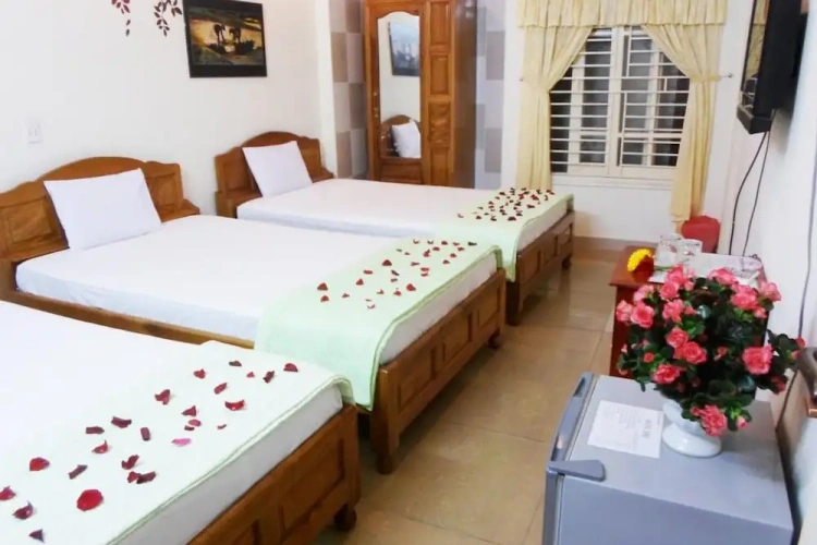 Bed in Dorm with balcony