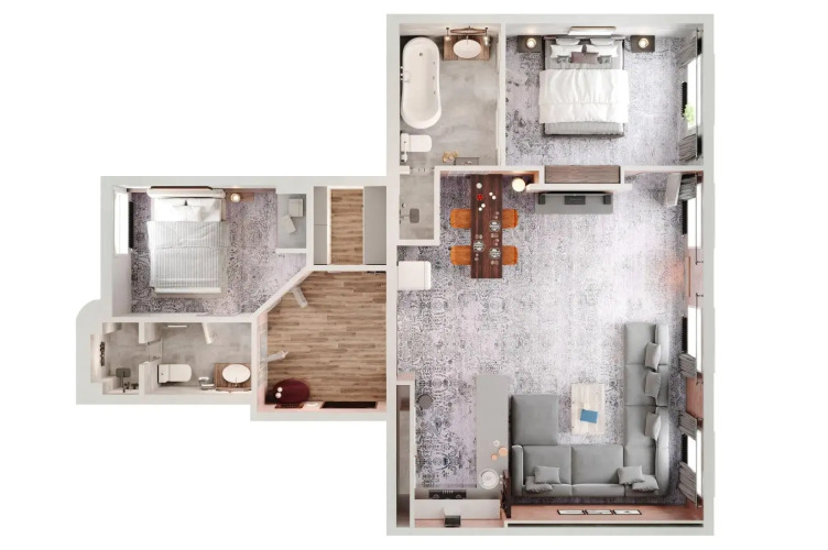 Фотография номера квартиры PiterApartments (ПитерАпартментс) на набережной реки Фонтанки 29