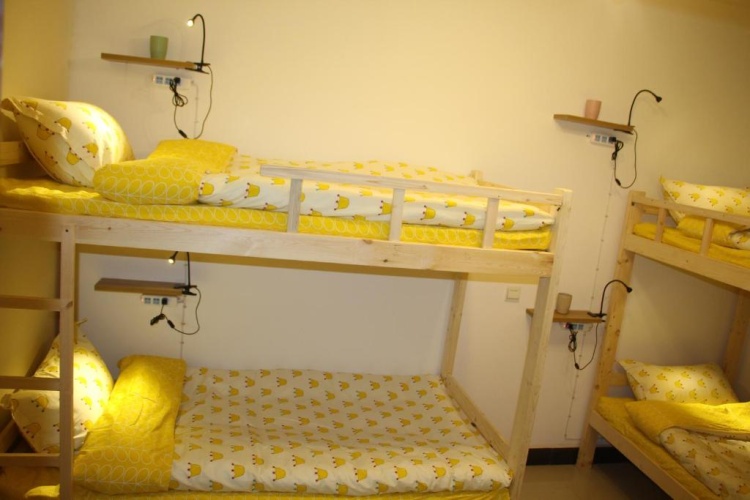 Bed in Dorm (female dorm) with balcony