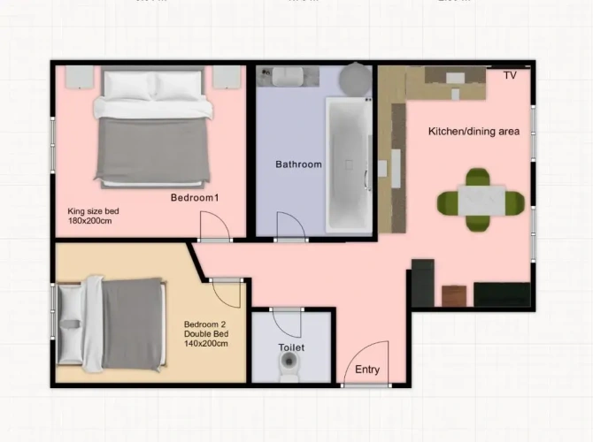 2 Bedrooms Apartment