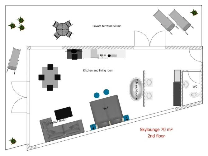 Apartment with balcony