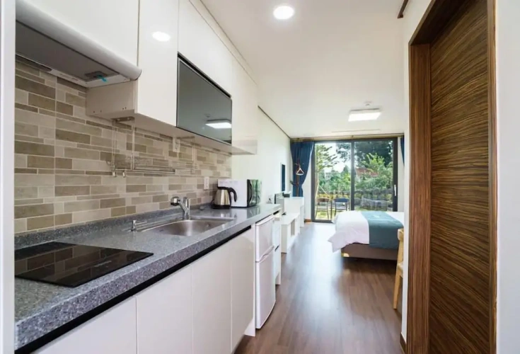 Studio with balcony