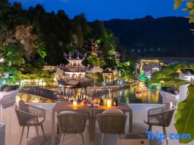 surrounded by mountains riverside villa