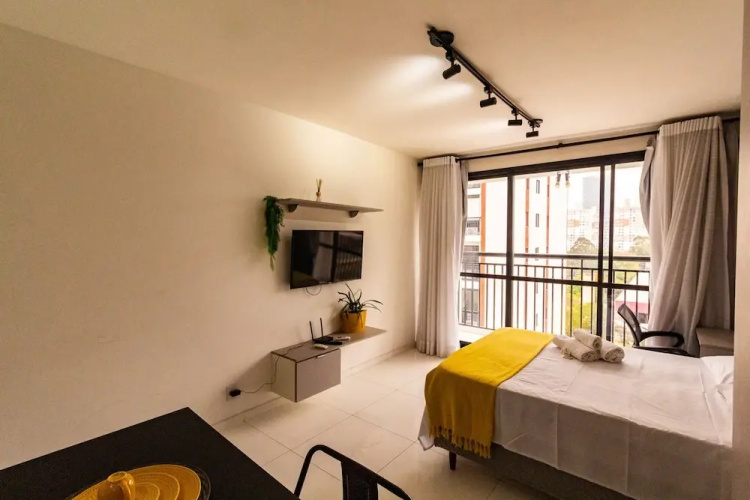 Flat Moderno com Academia e Wi-fi no Tatuap