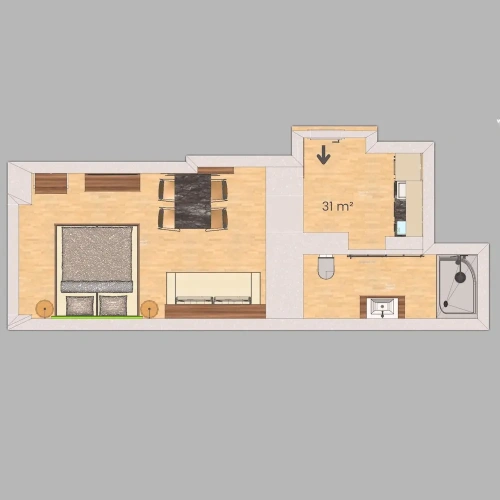 1 Bedroom Studio