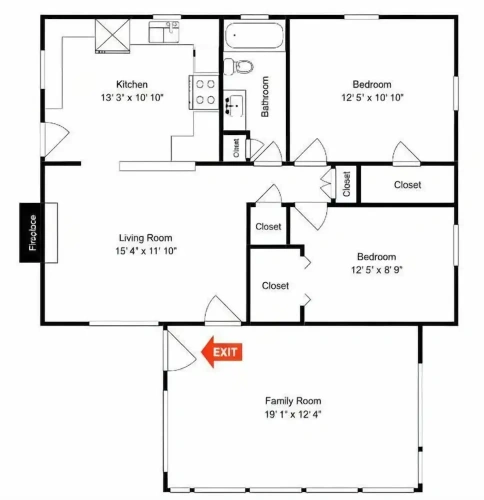 2 Bedrooms Studio