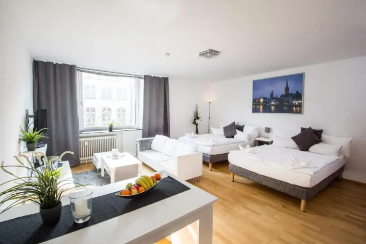 Studio with balcony and with view