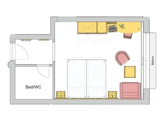 Standard Double room with balcony and with mountain view