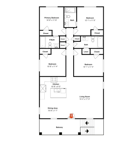 4 Bedrooms Cottage with balcony
