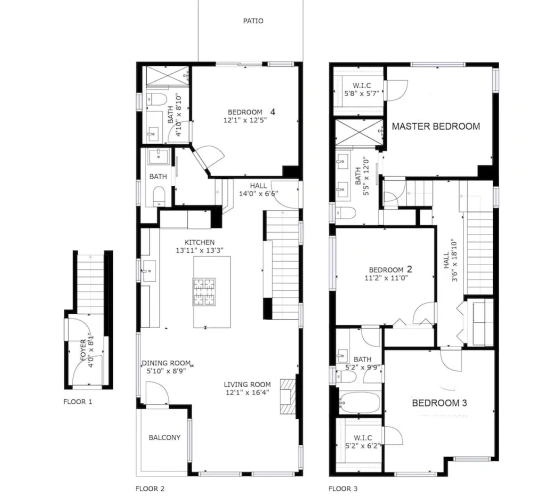 4 Bedrooms Cottage with balcony