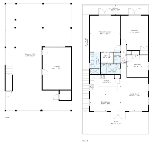 3 Bedrooms Cottage with balcony