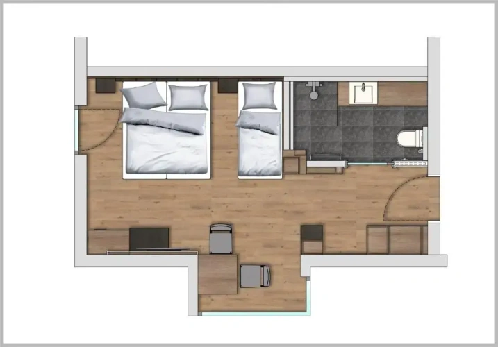 Standard Triple room with balcony