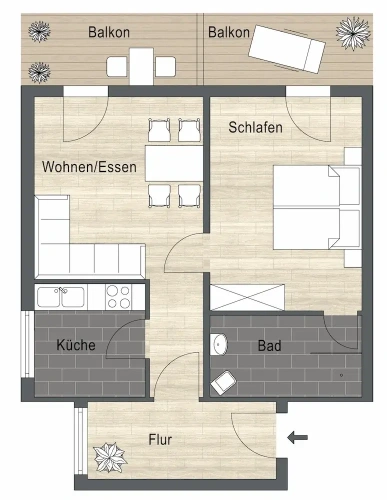 1 Bedroom Comfort Apartment with mountain view