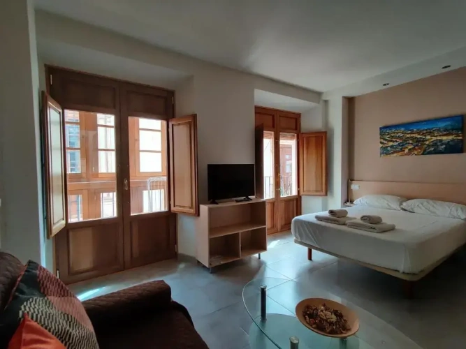 Studio with balcony