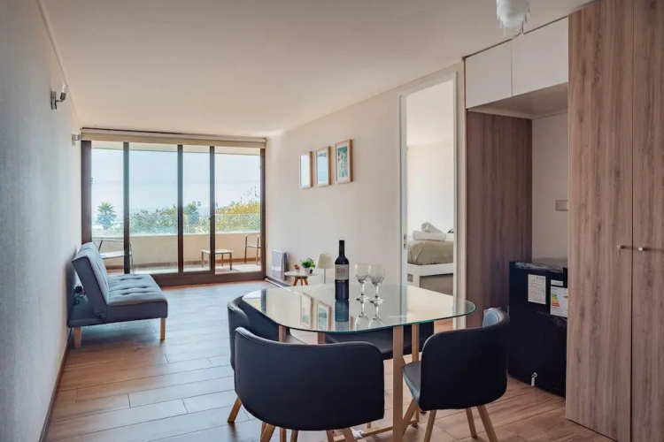 Contemporary apartment w/ a full kitchen, ocean views, & rooftop deck