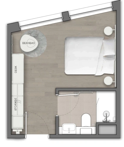 Standard Double room with courtyard view