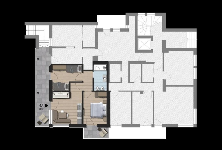 Apartment with balcony