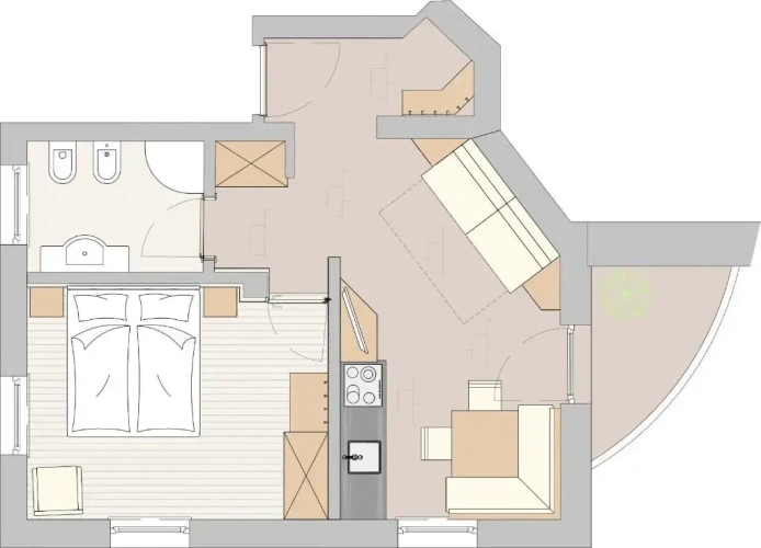 1 Bedroom Apartment with balcony