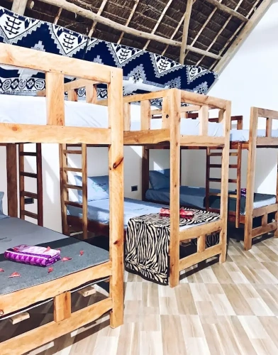 Bed in Dorm with balcony