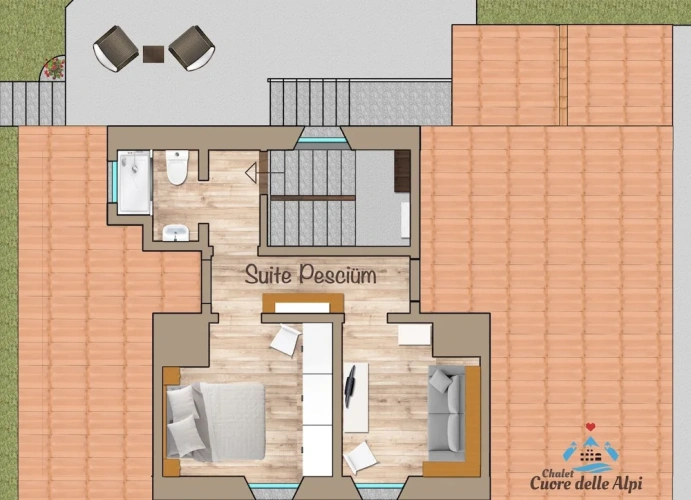 Double Suite with mountain view