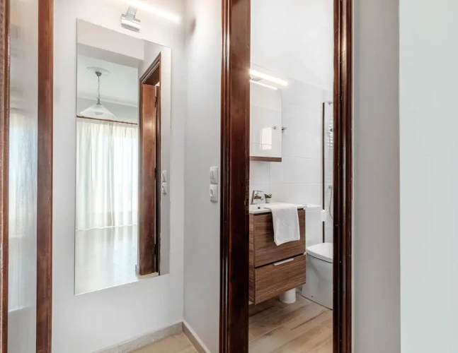 Basement Studio with balcony and with sea view