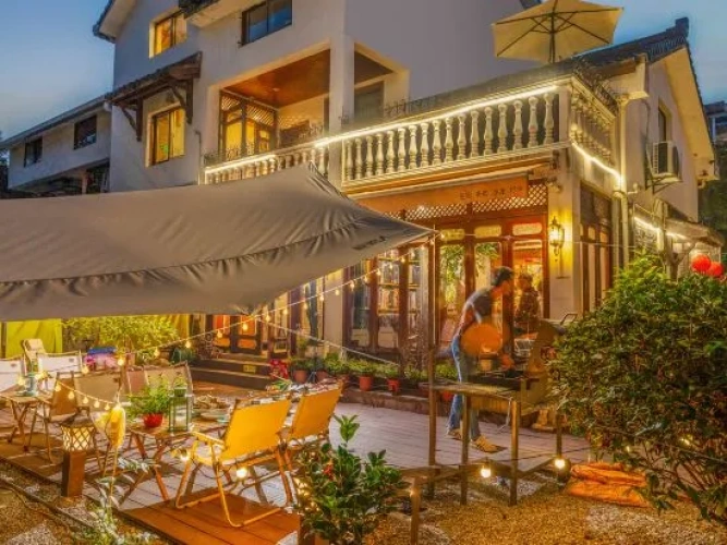 Outside