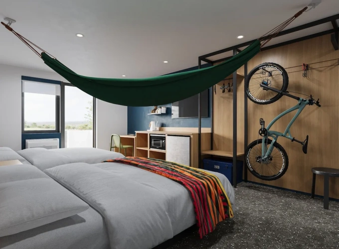Standard Quadruple room with balcony and with mountain view