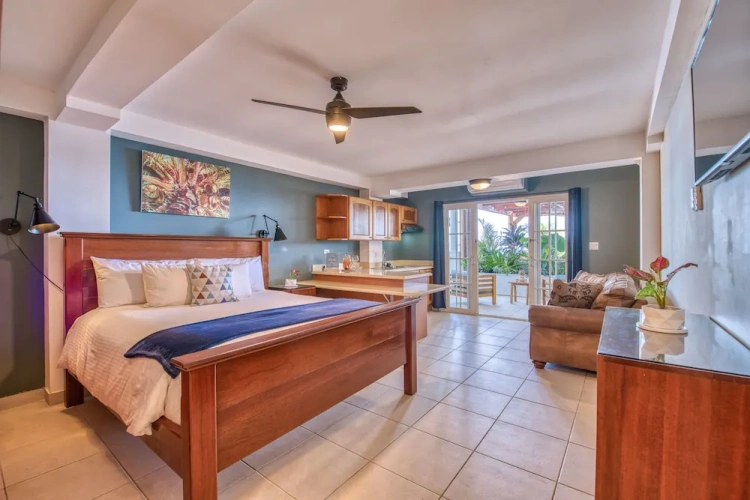 Double Basement Suite with balcony and with pool view