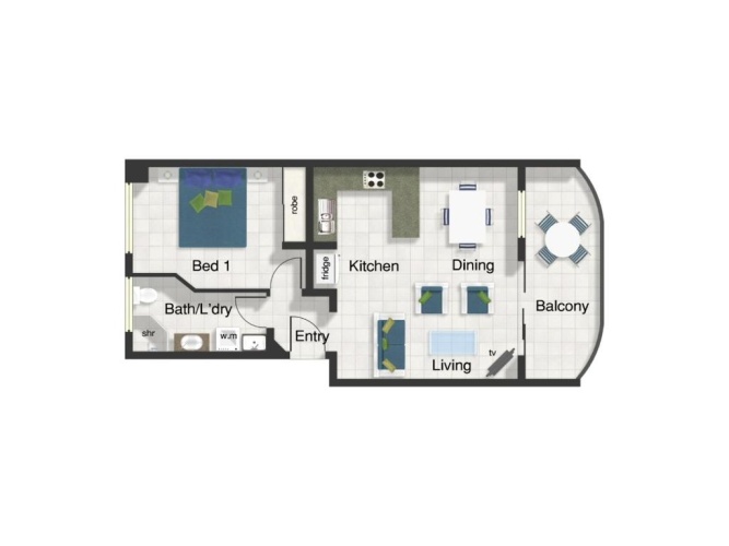 1 Bedroom Apartment beachfront