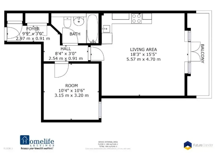 1 Bedroom Apartment