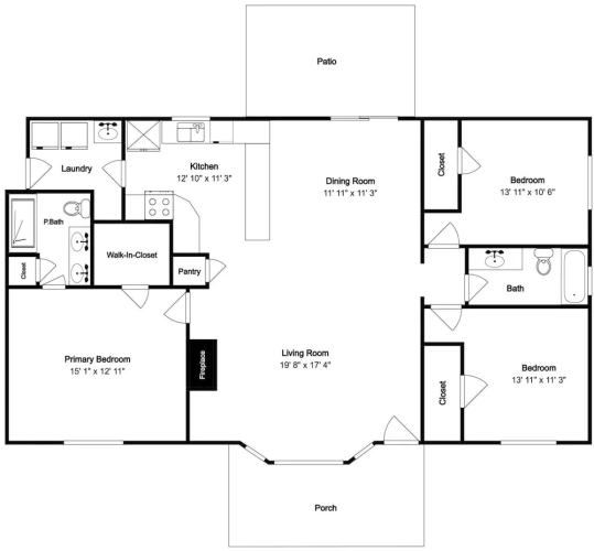 3 Bedrooms Studio