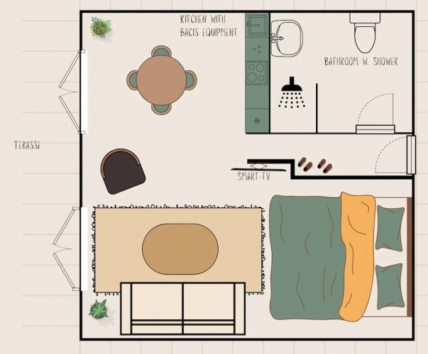 1 Bedroom Suite with lake view