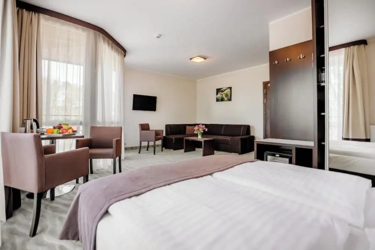1 Bedroom Standard Quadruple Family room with balcony and with partial view