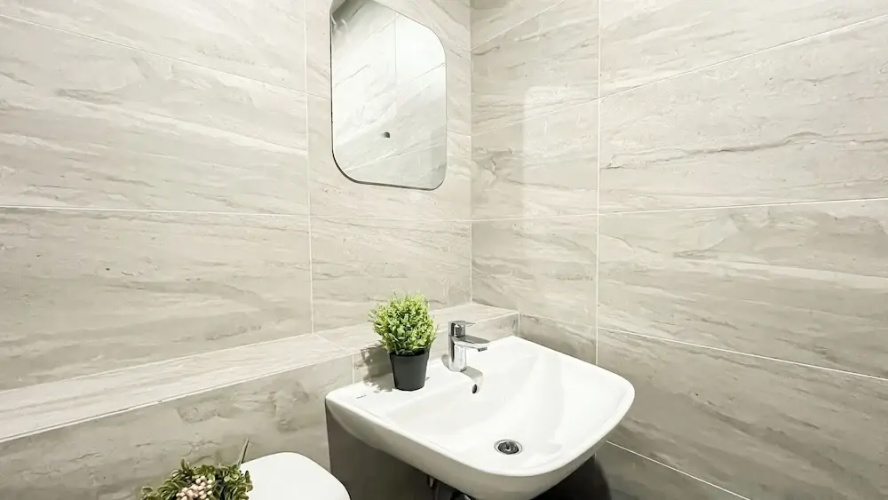 Basic Brown Accent 1Br Apartment Collins Boulevard