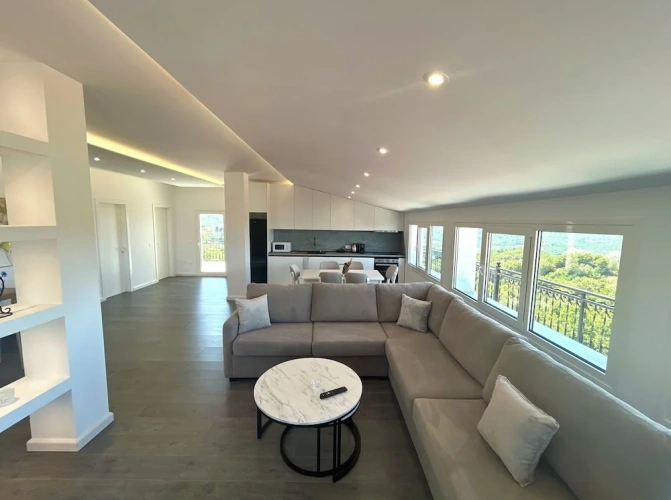 Double Apartment with balcony and with land view