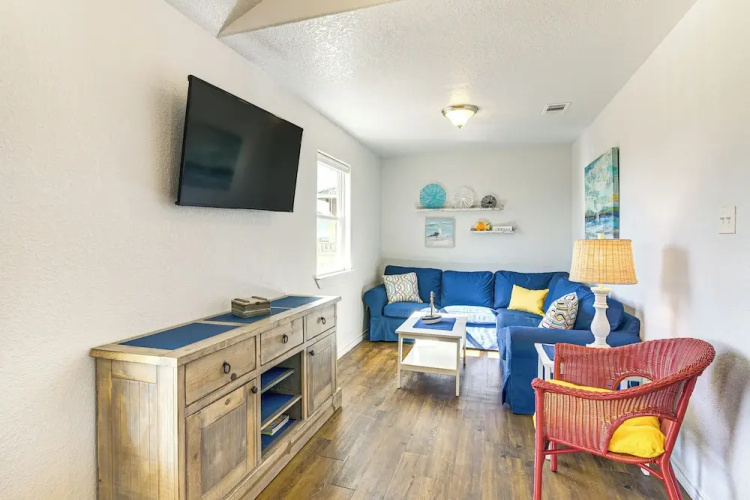 1 Block to Surfside Beach: Home w/ Gulf Views!