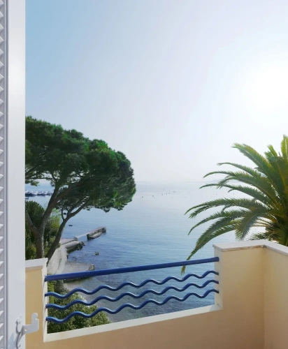 Deluxe room with balcony and with sea view