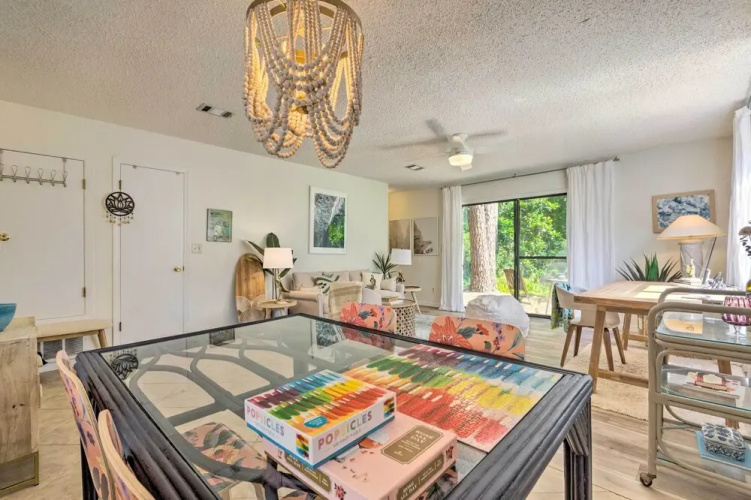 Townhome w/ Lush Forest View, Steps to Beach!