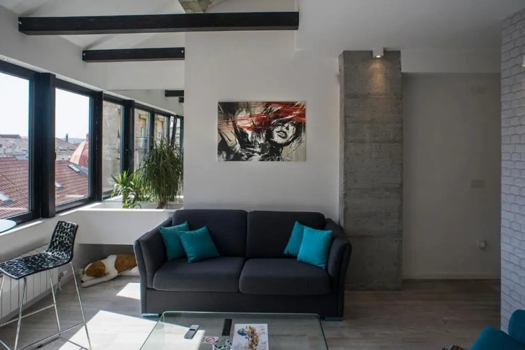 Apartment with balcony and with view