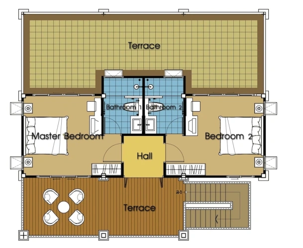 2 Bedrooms Villa