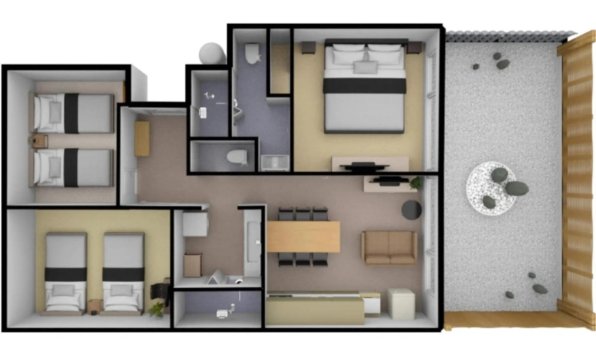 Guest rooms