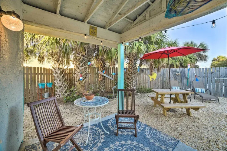 PCB Studio w/ Private Patio: Steps to Beach!