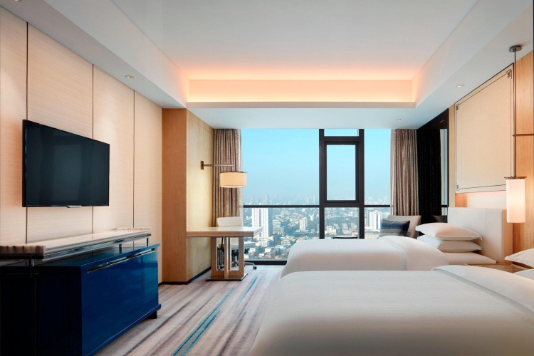 Twin room with city view
