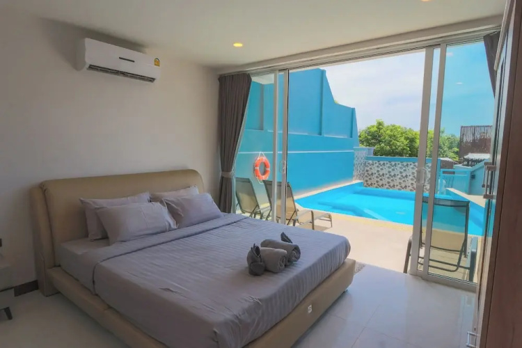 Sea View Front&Back Pool Near Beach V240