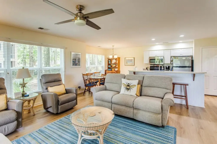 Condo w/ Golf Course Views < 1 Mi to Sunset Beach!