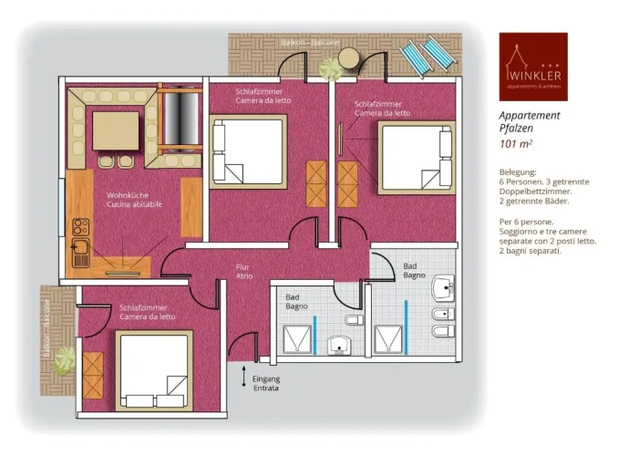 3 Bedrooms Apartment