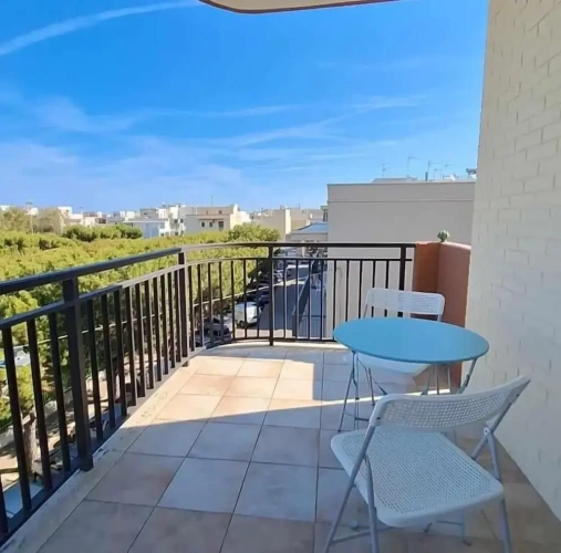 Apartment with balcony and with park view