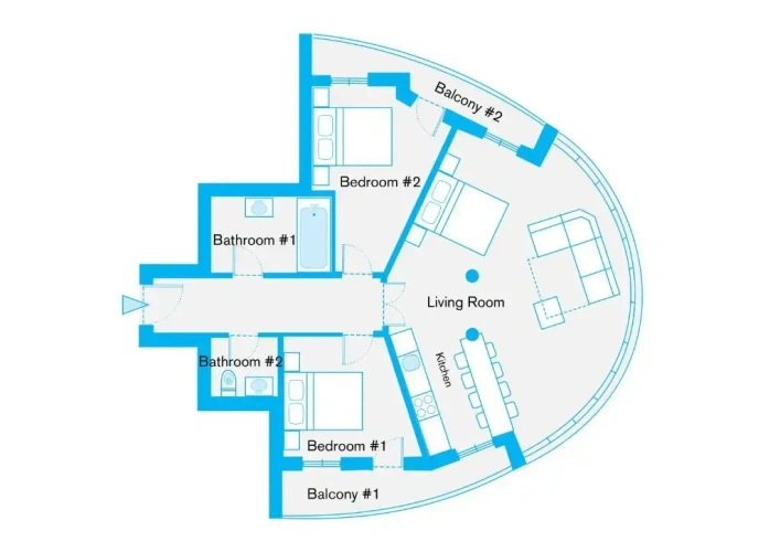 3 Bedrooms Apartment
