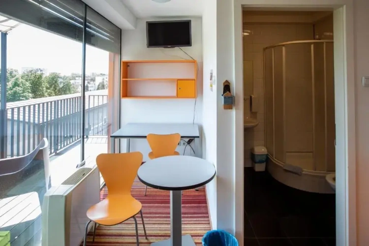 Studio with balcony and with park view
