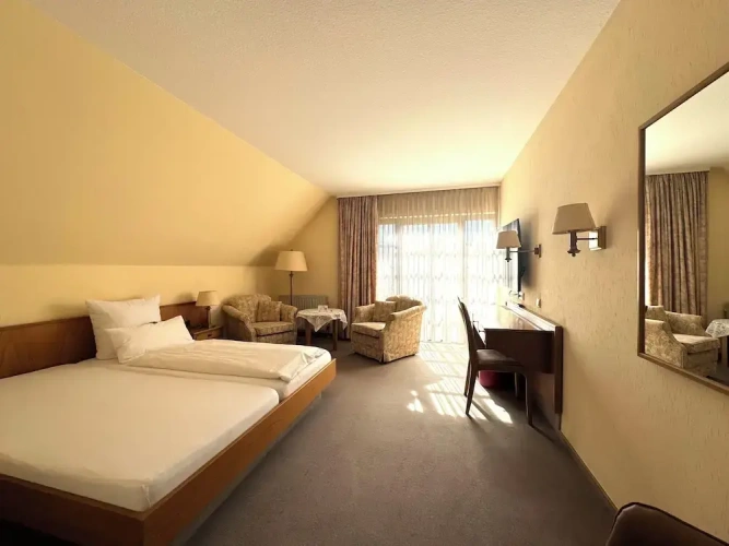 Deluxe Double room with balcony and with garden view